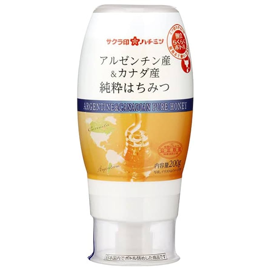 サクラ印はちみつ Amazon | 加藤美蜂園 サクラ印 純粋はちみつポリ容器 500g